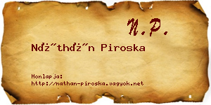 Náthán Piroska névjegykártya